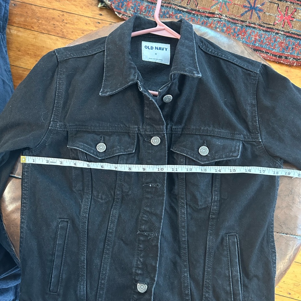 Old Navy Black Denim Trucker Jacket